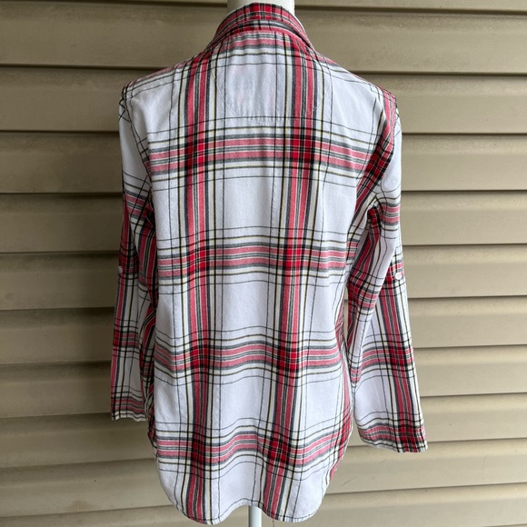 •Victoria's Secret• Plaid Button Down Flannel PJ/Lounge Top - Size Small - Picture 5 of 8
